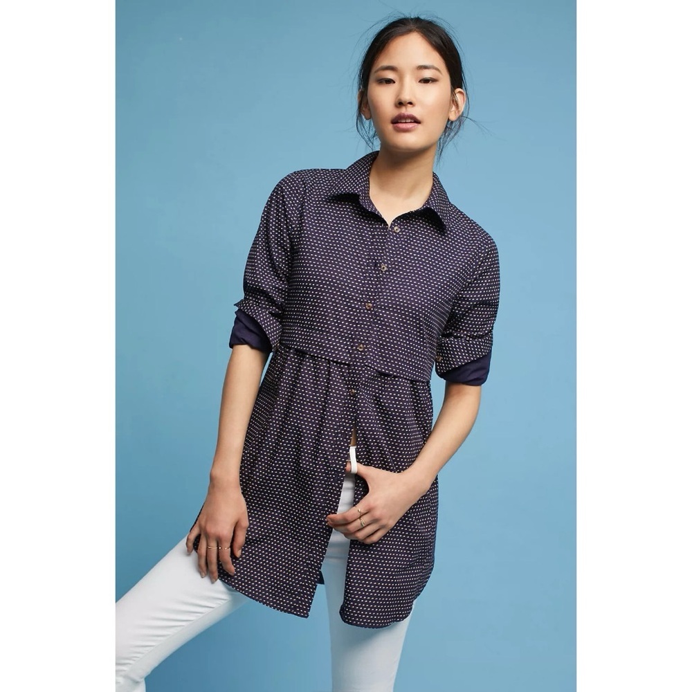 Anthropologie Maeve Polka Dot Tunic